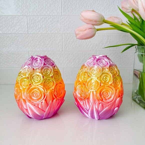Large Rose-Covered Easter Eggs โ Handcrafted Party Favors, Spring Decor, Wedding - Picture 7 of 7